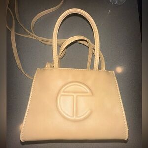 Small Cream Telfar Shopping bag